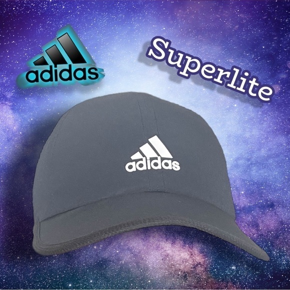 ADIDAS Women's Superlite Relaxed Fit Performance Hat Black and White - Picture 1 of 8